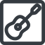 Line, up, wide, square, music, instrument, guitar, string, banjo, guitar-wide icon
