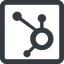 Line, wide, square, social, network, crm, marketing, hubspot icon