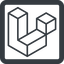 Line, wide, square, logo, brand, php, framework, laravel icon
