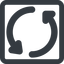 Line, wide, square, spin, wait, load, loading, waiting, update, reload, refresh, loader, change icon