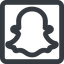 Line, wide, solid, square, logo, brand, social, network, chat, snapchat, snapchat-wide, snap icon