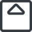 Line, up, normal, wide, square, order, sort, sort-up-wide icon