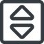 Line, up, wide, square, order, sort, sort-wide icon