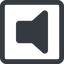 Line, wide, square, speaker, volume, mute, unmute, music, sound, loudspeaker, speaker-solid icon