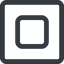 Line, wide, square, video, play, stop, mp3, player, pause, stop-wide icon
