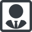 Line, wide, circle, square, user, tie, admin, administrator, superuser, user-tie-circle icon
