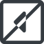 Line, left, wide, square, arrow, direction, prohibited, caret, caret-solid icon