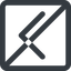 Line, left, wide, square, arrow, direction, prohibited, chevron, chevron-wide icon