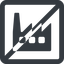 Line, wide, square, horizontal, mirror, factory, industry, window, prohibited, factory-window icon