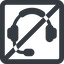 Line, wide, square, horizontal, mirror, prohibited, phone, , call, headset-solid, headset, headphone, microphone, support icon