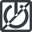 Line, wide, square, horizontal, mirror, prohibited, power, on, off, turn-on, turn-off, power-solid icon