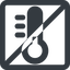 Line, wide, square, horizontal, mirror, prohibited, temperature, low, thermometer, cold, thermometer-low, thermometer-low-solid icon