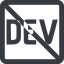 Line, wide, square, code, prohibited, dev.to, devto, dev, programming, developer, coding, dev-to icon