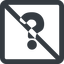 Line, wide, square, question, mark, prohibited, question-mark, help icon