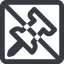 Line, up, wide, square, prohibited, thumbtack, pin, unpin, thumbtack-alt-wide, thumbtack-alt icon