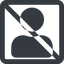 Line, wide, square, user, man, woman, person, prohibited, user-solid icon