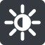 Down, wide, solid, square, star, light, brightness, luminosity, intensity, brilliance, lighter, darker, dark, mode, Illumination, sun, shine, flash, ray, brightness-half, brightness-wide, brightness-wide-half icon