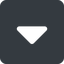 Down, wide, solid, square, arrow, direction, caret, caret-solid icon