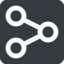 Down, wide, solid, square, social, network, link, share, sharing, share-wide icon