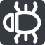 Left, wide, solid, square, animal, bug, debug, debugging, insect, bug-wide icon