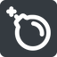 Wide, solid, square, horizontal, mirror, bomb, explosive, detonator, blast, fuse, spark, c4, dynamite, boom, bomb-wide icon