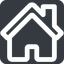 Wide, solid, square, horizontal, mirror, home, house, chimney, house-wide icon