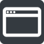 Wide, solid, square, horizontal, mirror, window, application, interface, console, gui, windows-wide icon