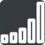 Up, wide, solid, square, graph, chart, statistics, antenna, mobile, signal, bars, level, strength, bar, bar-chart-wide, wifi icon