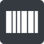 Up, wide, solid, square, barcode, barcode-wide icon