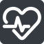 Wide, solid, square, rate, medical, heart, medic, beating, beat, monitor, pulse, beating-heart-wide, beating-heart icon
