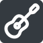 Up, wide, solid, square, music, instrument, guitar, string, banjo, guitar-wide icon