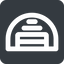 Wide, solid, square, space, plane, airplane, helicopter, warehouse, hangar, aircraft, aviation, military, aerospace, hangar-alt, hangar-alt-wide icon