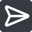 Up, wide, solid, square, message, paper, messaging, plane, airplane, aeroplane, submit, send, paper-plane, paper-plane-wide icon