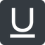 Wide, solid, square, text, type, editor, font, typography, font-style, underline, underlined, underline-wide icon