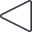Triangle, line, left, normal icon