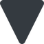 Triangle, down, normal, solid icon