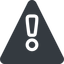Triangle, normal, solid, mark, warning, exclamation, alert icon