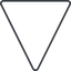 Triangle, thin, line, down icon