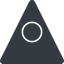 Triangle, thin, solid, circle, dot, round, dot-thin icon