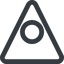 Triangle, line, wide, circle, dot, round, dot-wide icon