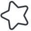 Line, left, normal, star, rate, rating, favorite icon