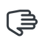 Line, right, normal, solid, hand, stop, fingers icon