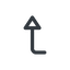 Line, right, normal, sign, confirm, arrow, key, submit, send, return, enter, return-sign icon