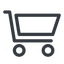 Line, normal, horizontal, mirror, shopping, cart, shop, buy, trolley, shopping-cart icon