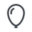 Line, solid, balloon, party, birthday, carnival, helium, balloons icon