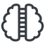 Line, up, normal, medical, human, idea, brain, intelligence, corpus, callosum, corpus-callosum, synapse, neuron, memory icon