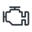 Line, normal, car, engine, mechanics, mechanical, motor, diesel, power icon