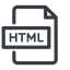 Line, normal, file, html, file-html icon