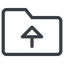 Line, up, normal, folder, directory, folders, directories, folder-up icon