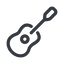 Line, up, normal, music, instrument, guitar, string, banjo icon
